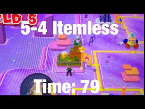 5-4 Itemless Speedrun: Super Mario 3d World