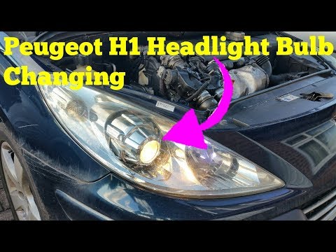 How To Change Peugeot H1 Headlight Bulb.
