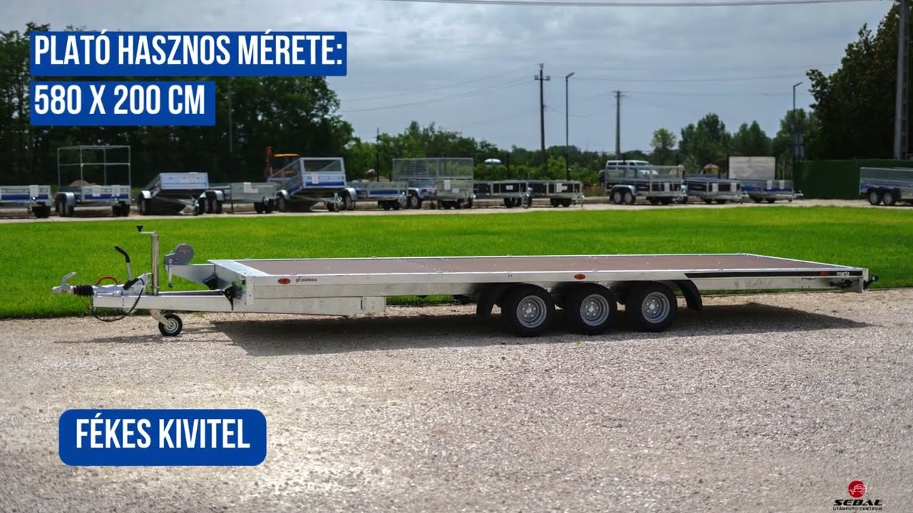 Új MARTZ GT PLATEAU 600 (3500 kg) autószállító utánfutó csak 2.690.000 Ft