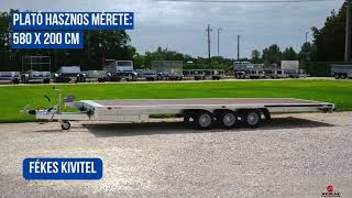 Új MARTZ GT PLATEAU 600 (3500 kg) autószállító utánfutó csak 2.690.000 Ft
