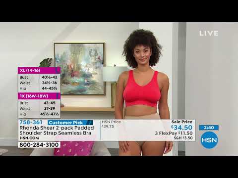 Rhonda Shear 2pack Padded Shoulder Strap Seamless Leisur...