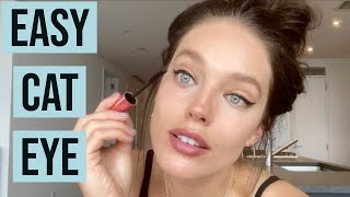 Cat Eye For Dummies Makeup Tutorial | Cat Eye For Beginners | How To Do The Perfect Cat Eye