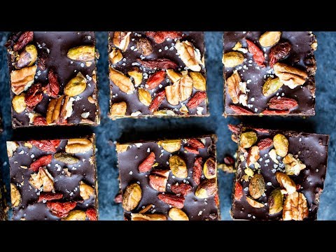 No Bake Superfood Brownie Energy Bars
