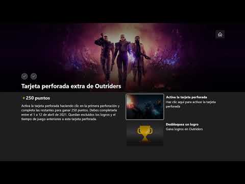 Tarjeta Perforada Outriders - 250 puntos Microsoft Rewards