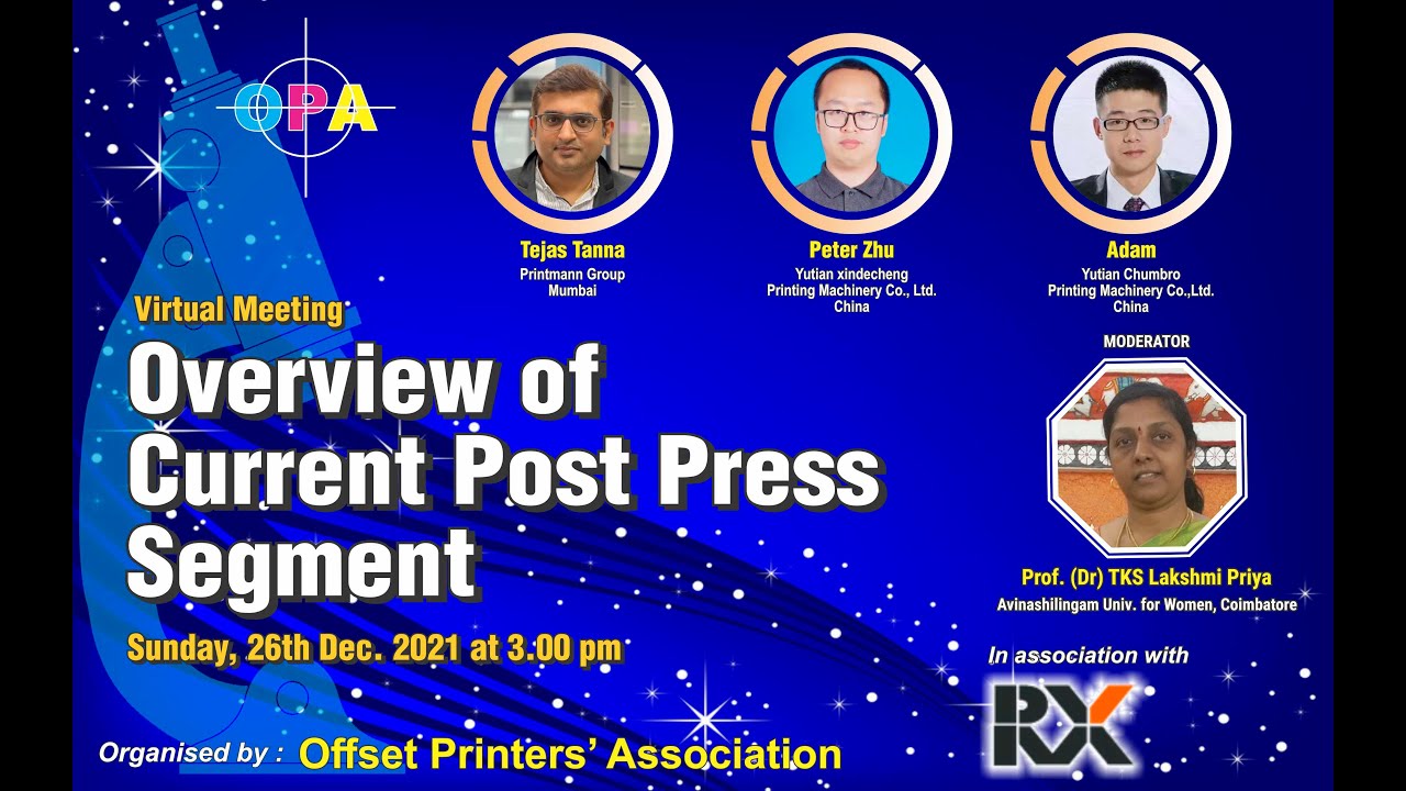 Overview of Current Post Press Segment (26 Dec., 21)