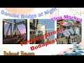 Flea Market Fashion Street Danube Bridge At Night Budapest Hungary