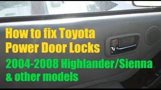 Toyota power door locks not working (Fix/Solved)