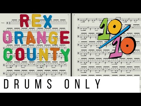 How To Play Rex Orange County 10/10 DRUMS ONLY SHEET MUSIC*