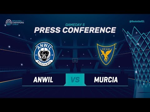 Anwil v UCAM Murcia - Press Conference - Basketball Champions League 2018-19