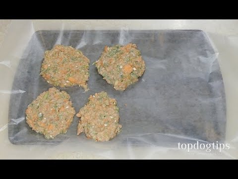Home Cooked Chicken Beef Patties Food for Dogs with...