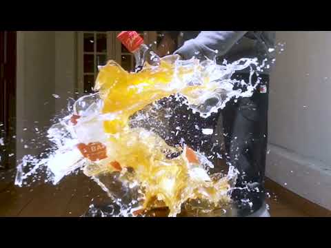 John Barr Whisky Bottle Breaking In Slow Motion