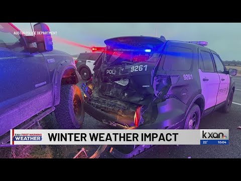 Icy conditions create treacherous driving on Austin-area roads