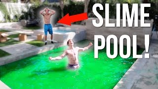 TURNED MY BROTHER'S POOL INTO SLIME! **PRANK WARS**