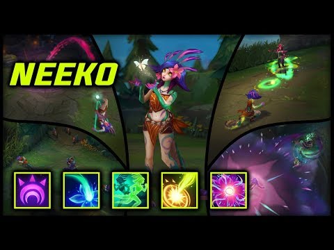 NEW CHAMPION: NEEKO SPOTLIGHT (Passive - Q - E - W - R) - League of Legends