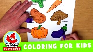 Vegetables Coloring Page for Kids | Maple Leaf Learning Playhouse