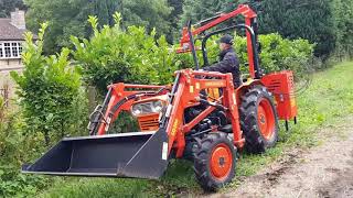 Hedge Pruning With A Compact Tractor Hedge Cutter 2.5 M Reach