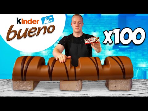 Giant Kinder Bueno | How to make the world's largest DIY Kinder Bueno by VANZAI