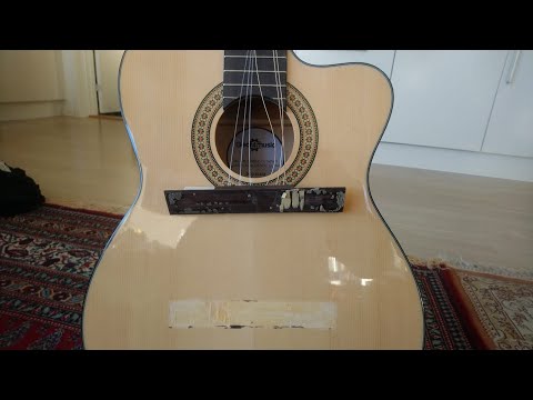 Fixing a guitar bridge (Don't buy Gear4Music guitar!)