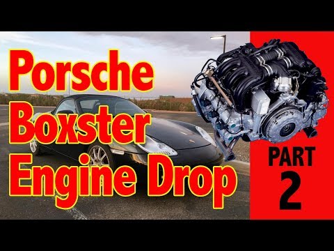 How to drop the motor out of a Porsche Boxster 986 Engine Replacement Part 2