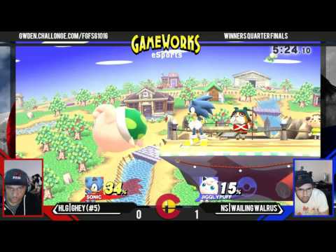 HLG|Ghey (Sonic) Vs. NS|Wailing Walrus (Jigglypuff) - WQF