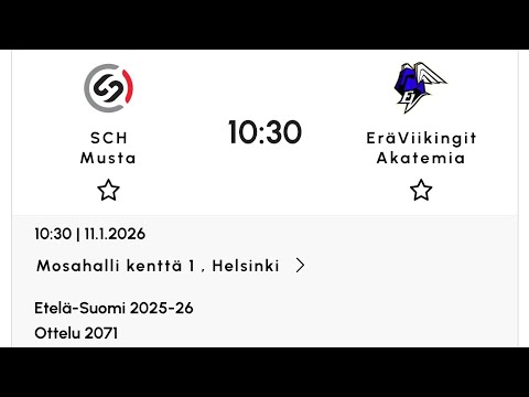 SCH Musta vs EräViikingit Akatemia