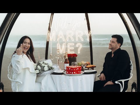 Cam Fanus Evlilik Teklifi Organizasyonu / Sahilde Romantik Evlilik Teklifi Organizasyonu