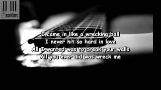 Wrecking Ball (Lyrics) / Boyce Avenue - Wrecking Ball (Lyrics)(ft. Diamond White)