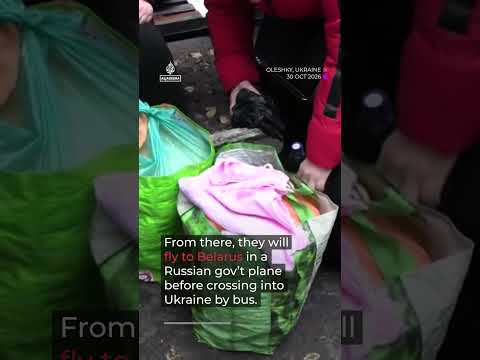 Hundreds evacuated from Melania-brokered ceasefire town of Oleshky | AJ #shorts