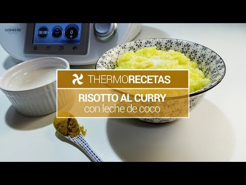 Risotto al curry con leche de coco