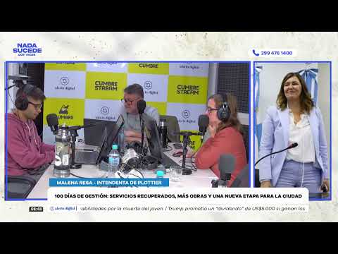 MALENA RESA INTENDENTA DE PLOTTIER - 100 DÍAS DE GESTIÓN EN PLOTTIER: OBRAS Y  SERVICIOS | CUMBRE
