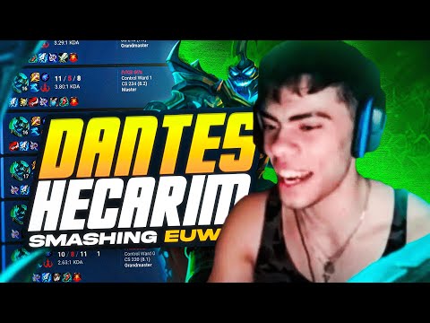 EUW SERVER IS TERRIFIED OF THIS 1v9 HECARIM *10 CS/MIN*