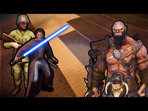 20 MILLION ORC WARRIORS vs 60,000 JEDI KNIGHTS + 100,000 AMERICAN SHOTGUN SOLDIERS | UEBS 2