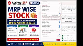 MRP Wise Stock in Auditus-iERP | Purchase, Sales | Step-by-Step
