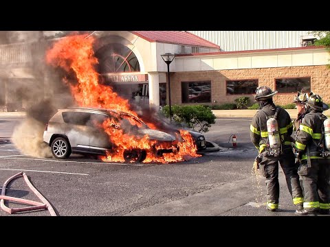 Little Falls Fire Department Multiple Car Fires Floyd Hall Arena 7-1-18