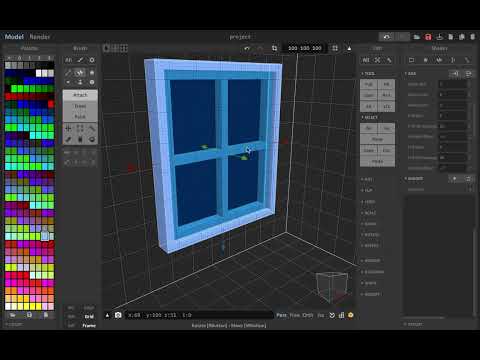 Easy Window shader for MagicaVoxel