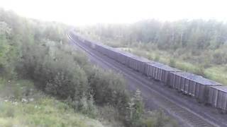 preview picture of video 'Northshore Mining Railroad the 2/15/11 Overpass.'