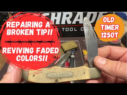Restoring a Vintage Schrade Old Timer 125OT: Repairing a Broken Tip & Reviving Faded Colors!!
