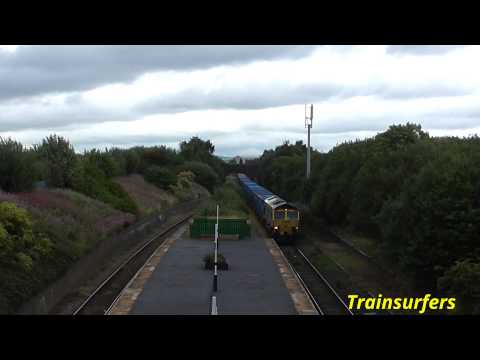 FL Class 66 No. 66603 on 6F33 Bredbury - Runcorn Folly Lane 'Bin Train' @ Denton on 21.08.15 - HD