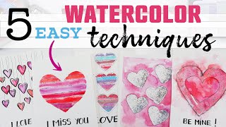 5 TRICKS 🩷 for better Results in WATERCOLOURS - Valentine's Cards