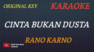 Download lagu CINTA BUKAN DUSTA - RANO KARNO (KARAOKE) ORIGINAL KEY___BUDI AURA AURA COVER mp3