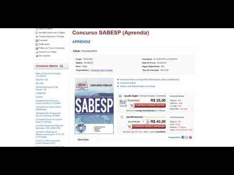 Concurso SABESP (Aprendiz)    Apostilas para concursos públicos