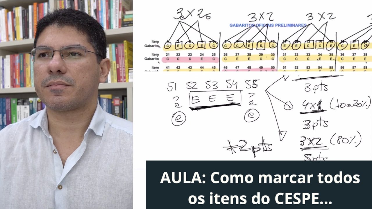 AULA: Como Marcar todos os ITENS do CESPE