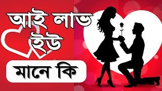 আই লাভ ইউ মানে কি? I lov