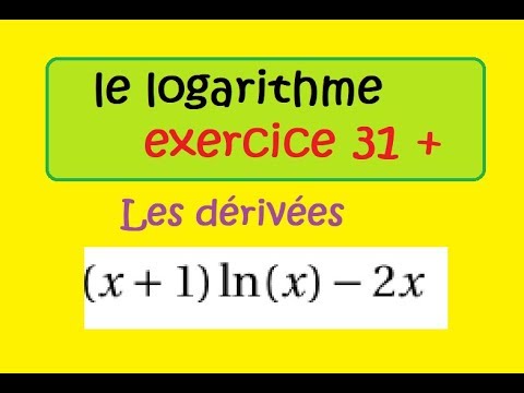 Terminale-logarithme népérien dérivation  avec ln x ex31b
