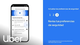 Uber Cómo configurar tus preferencias de seguridad