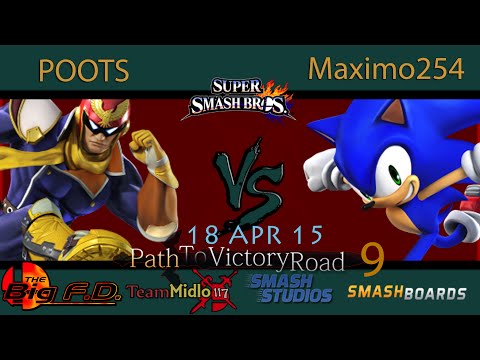 PTVR9 - POOTS (Captain Falcon) Vs. Maximo254 (Sonic) SSB4 Tournament Smash 4 Wii U