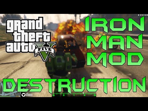 GTA 5 IRON MAN MOD! | BEST GTA 5 PC MOD | GTA 5 IRON MAN MOD GAMEPLAY