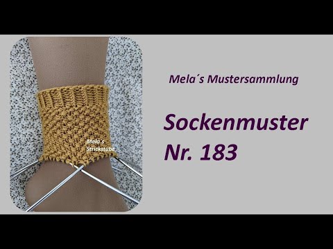 Sockenmuster Nr. 183 - Strickmuster in Runden stricken / Socks knitting pattern