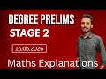 Degree Prelims Stage 2 16 05 2026 048 2026 Maths Explanations