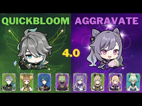 C0 Quickbloom Alhaitham & C4 Aggravate Keqing - 4.0 Spiral Abyss Floor 12